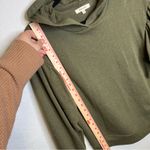 Madewell  |‎ XS Pullover Woman’s Olive Green Hoodie Puff Sleeve Photo 5