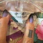 Zhongshan Sang Gorgeous Pink with Cranes Satin Kimono w/ belt Photo 1