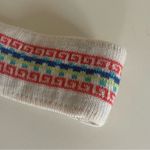 Vintage Retro Steffner Ski Headband Pure Pool White and Red Knit Ear Warmer Photo 3