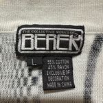 Berek Vintage 1990s Y2K Bl;ack White Geometric Shapes Cardigan Sweater Large Black Photo 13