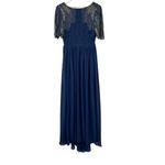 ASOS Virgos Lounge Lena Navy Beaded Maxi Dress Size 6 Photo 2