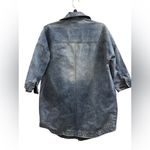 Denim coat 3/4 length sleeves Sz Medium Blue Photo 1