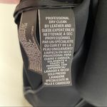 Ralph Lauren  Black Label Blouse Top Shirt Lambskin Leather Trim Zip Back Size 6 Photo 5