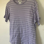 Jennifer Moore FINAL MARKDOWN Purple Striped  T-Shirt medium Photo 0