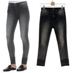 Driftwood  Jackie Embroidered Skinny Jeans‎ in Dark Grey Washed Black Size 26 Photo 1