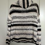 Garage  Striped Black and Cream Pullover Sweater Photo 3