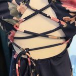 Trac Orange Pink Fit and Flare Mini Dress V Photo 4