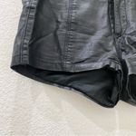 Free People High Rise Side Lace Up Tie Black Vegan Leather Pleather Shorts Sz 4 Photo 6