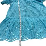 MELISSA ODABASH Ashley Turquoise Eyelet Detail Cotton Swim Cover Photo 7