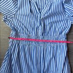 Quince 100% Organic Cotton Poplin Tiered Maxi Dress Large Blue Photo 13