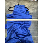 Sachin & Babi French Blue Kayla Halter Gown Size 18 Bow Belted Maxi Photo 11