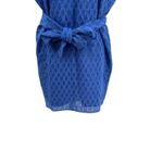 Amanda Uprichard  Kenwood Dress Mini Textured Belted Mirtillo‎ Blue Size XS Photo 5