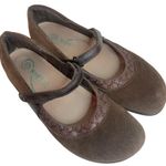 Naot Navy Brown Suede Mary Jane Comfort Shoes 37 L6 Size 6 Photo 3