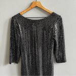 RN Studio by Ronni Nicole Sequin Cocktail Dress 3/4 Length Long Sleeve Size 4 Black Photo 11
