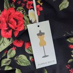 Purple Snow Floral Off the Shoulder Mini Dress NWT Sz Large Wedding Guest Dress Photo 7