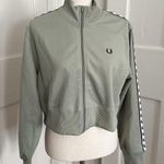 Fred Perry Green & White Track Jacket Size 10 Photo 0