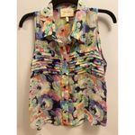 Yumi Kim  Floral Button Down Sleeveless Top Photo 3