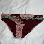All In Motion  medium women's bikini swim bottom floral burgundy medium coverage Photo 1