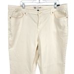 DG2 by Diane Gilman Straight Leg High Rise Pants Cream Ivory Size 20W Photo 1