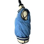 Victoria's Secret Pink Vintage Blue White Paint Down Puffer Vest Knit Collar M/L Photo 2