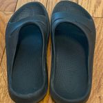 Women's Unisex Oofos OOahh Recovery Slides Sandals Black Size‎ 7 Mens Size 5 Photo 2