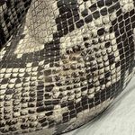 Bamboo  Black and Gray Snakeskin Heeled Platform Boots Photo 3