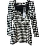 Revolve NWT ASSIGNMENT Blair Mini Dress Houndstooth Dress Size M Photo 6