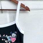 Disney Mickey Unlimited Womens Dress Black White Mickey Mouse Floral Y2K XL Photo 6