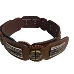 Chico's CHICO’S Southwest Brown Leather Belt Size Small/Med Chunky 39” Length 2.5” Wide Photo 1