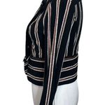 Intermix Lisa Boucle Striped Jacket Blazer Peplum Biker Women's Size 0 Photo 5