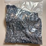 Michael Kors  Bomber Jacket Leopard Print Streetwear Edgy Gold Hardware Fall Navy Photo 9