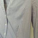 Loft Ann Taylor  Dress Shirt Long Sleeve Blouse Striped Button Up 10 Petite 10p Photo 3