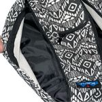 KAVU  Black & White Geometric Canvas Rope Sling Pack Bag Photo 2