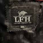 LFH Black Leather Halter Vest With Crossed Straps And Button Front 3x Size undefined Photo 3