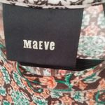 Anthropologie Maeve Anthro XS Boho Coral Aquamarine Midi Dress Photo 5