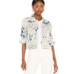 Free People Retro Acid Wash Bohemian Denim Jean Jacket Tie Dye Size Large NWT Photo 6