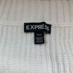EXPRESS Cream Ribbed Oversized Sweater One Size Photo 4