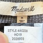 Madewell Top Heathered Thermal Henley Tee Long Sleeve Gray M Photo 7