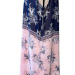 Danillo Boutique size 18 dress sleeveless pink gray lined floral geometric print Blue Photo 2