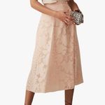 Reiss Chloe Floral Burnout Pleat Midi Skirt Photo 12