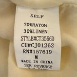 Cloud Ten Babydoll Mini Dress Frayed Hem Linen Blend Summer Yellow Size Medium Photo 7