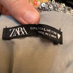 ZARA  Silver Sequin All Over Mini Dress Strapless Limited Edition Size Large L Photo 9