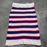 Buru pencil sweater skirt Womens Small Cream Red Blue Midi Photo 0