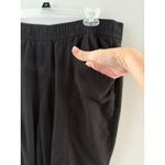 Old Navy Linen Blend Pants Size L Black High Rise Straight Pull On Tapered Pants Photo 2