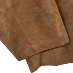 Juliana Collezione 100% Suede Leather Pants Women's 8 Brown Bootcut High Rise Tan Photo 3