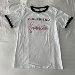 Miss To Mrs White Girlfriend To Fiancé T-Shirt Photo 0