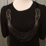 NWT Hazel sweater with removable necklace sz m Black Size M Photo 2