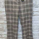 Gianni Bini NWT Womens 12 Pants Alora Brown Beige Plaid Split Flat Front Y2K Photo 0