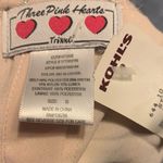 Three Pink Hearts  glitter Chevron button back blouse Photo 1