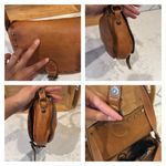Patricia Nash  vin dis lea flap pebbled Italian leather crossbody bag camel Photo 7
